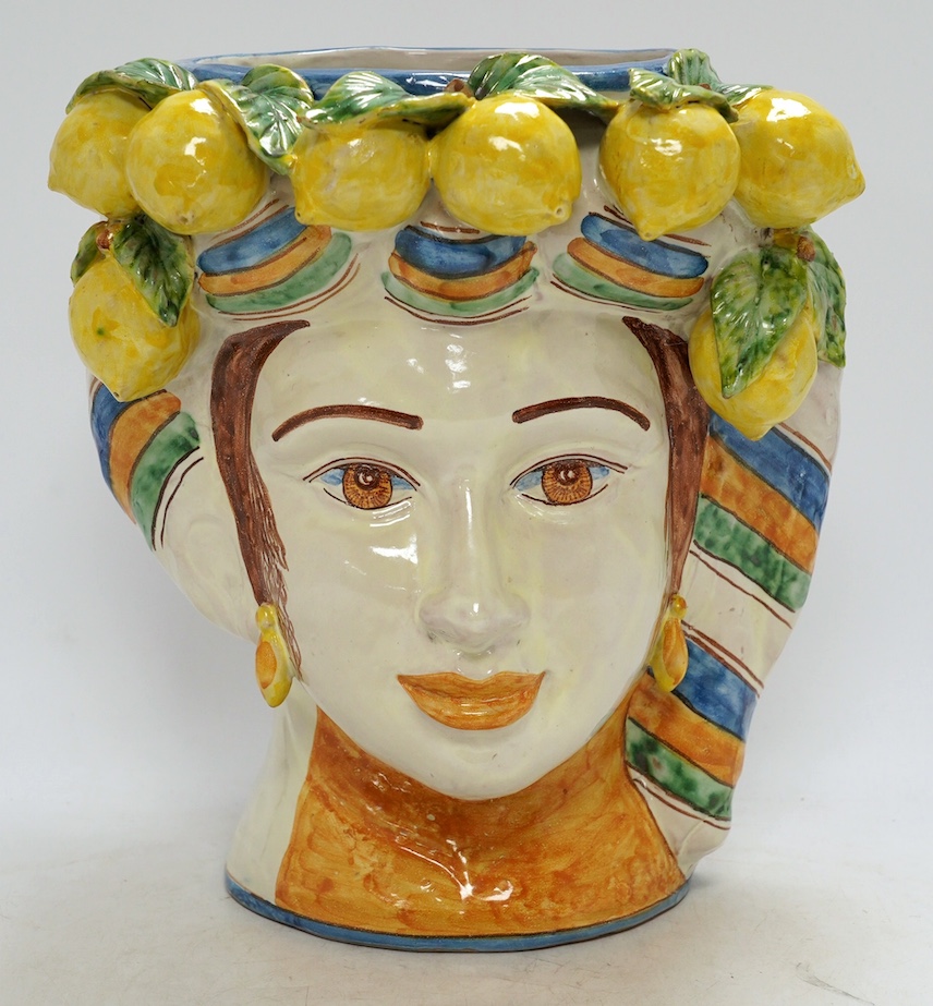 An Agata Treasures 'The Lemon lady' vase, height 31cm. Condition - good